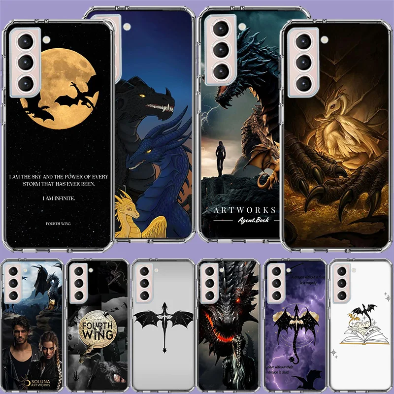 F-Fourth W-Wing Dragon Clear Phone Cases for Samsung S26 Ultra Galaxy S25 Edge S24 S23 FE S21 Plus S20 S22 S10 Cover Patterned C