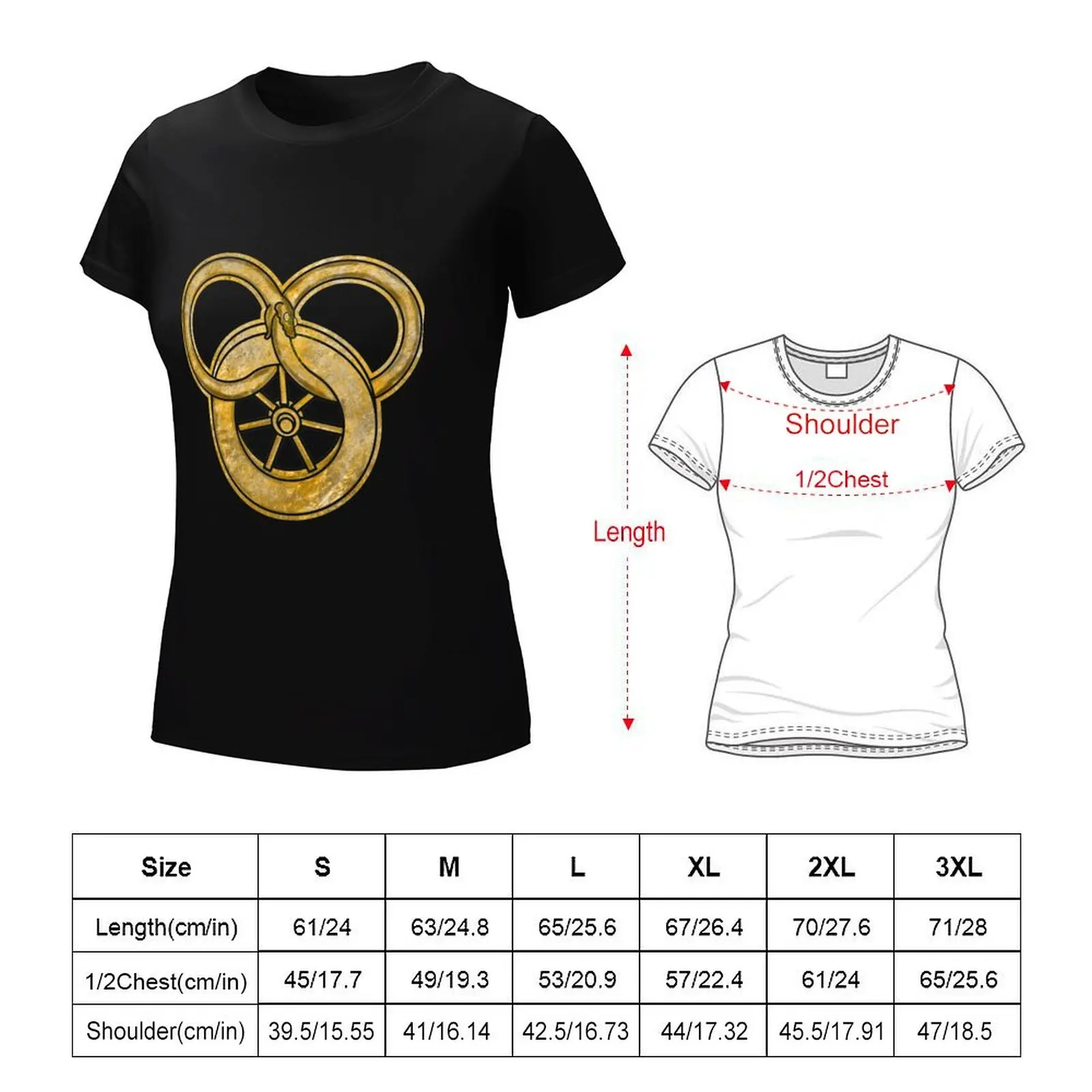 Wheel of Time Symbol T-Shirt korean fashion cute tops summer clothes t shirts for Women loose fit