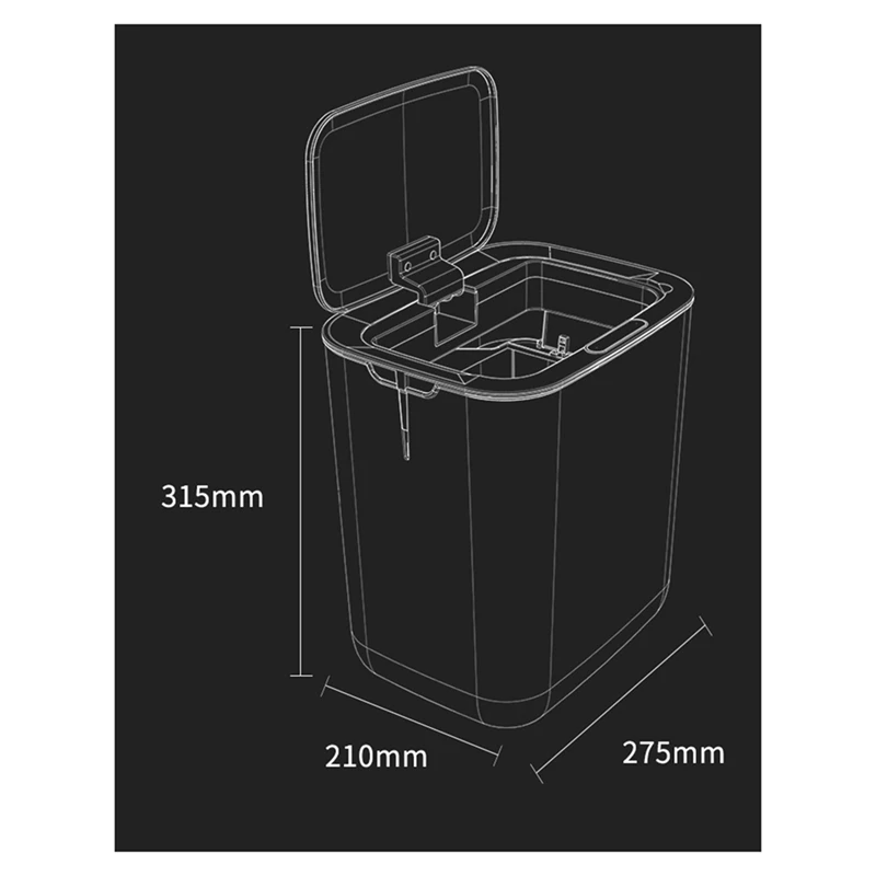 Electric Automatic Flip-Top Induction Trash Can Home Non-Contact Trash Can With Lid Office Smart Trash Can