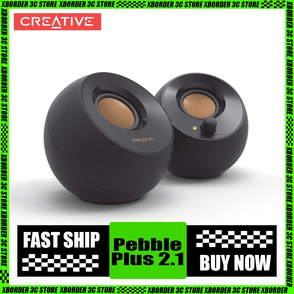 Creative Pebble Plus 2.0 2.1 Speaker 3d Surround Subwoofer Usb Wired Mini Speaker Notebook Accessory For Computer Desktop Gamer