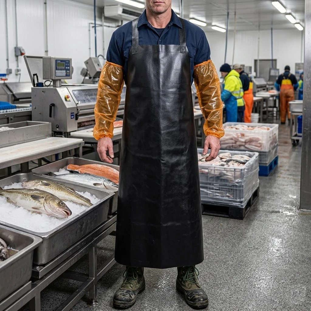 

Wear-resistant waterproof leather apron oil-proof thickened waist apron extended industrial beef tendon stone factory