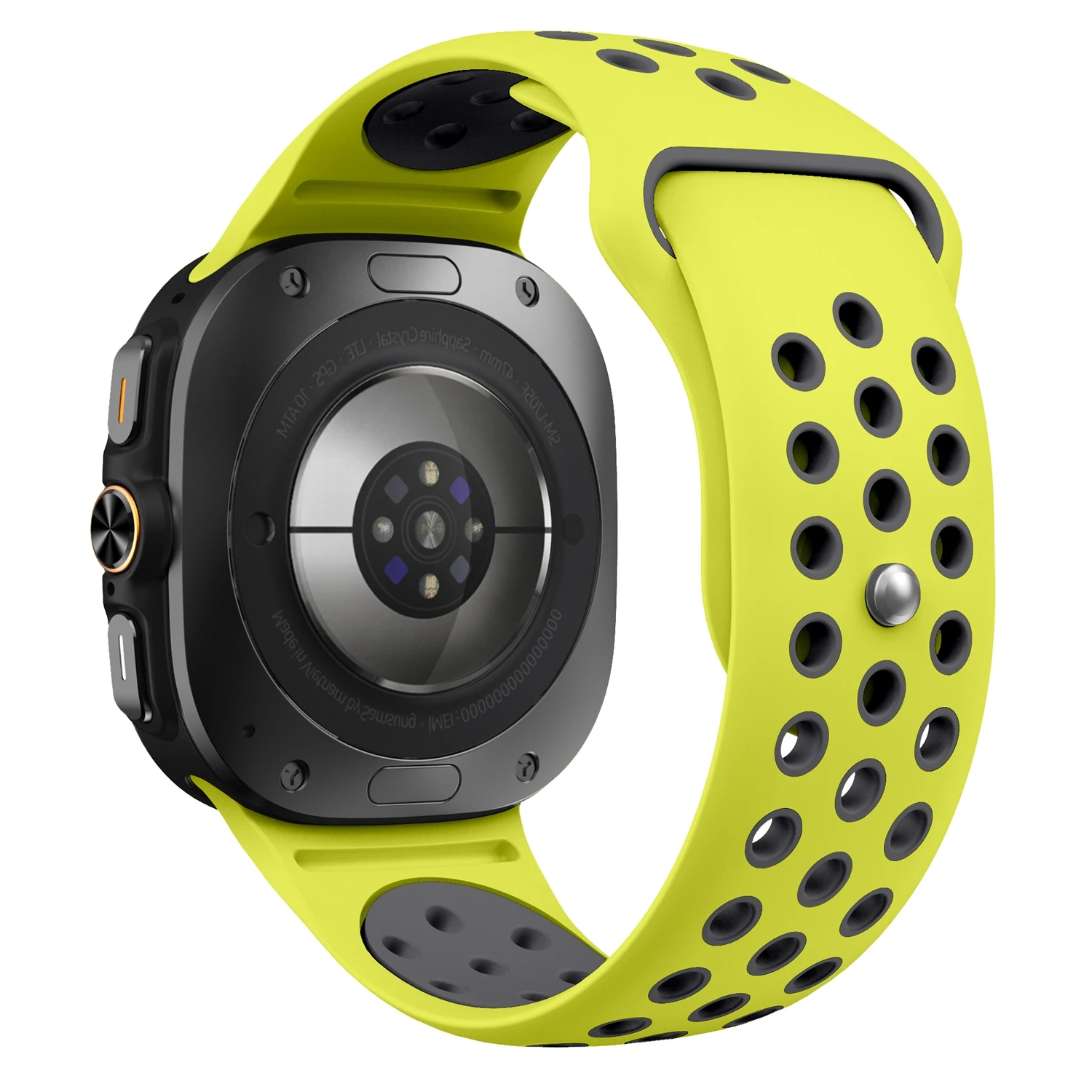 삼성 갤럭시 워치 울트라 2025 47mm용 투톤 실리콘 스트랩 교체용 손목밴드 갤럭시 워치 울트라에 적합