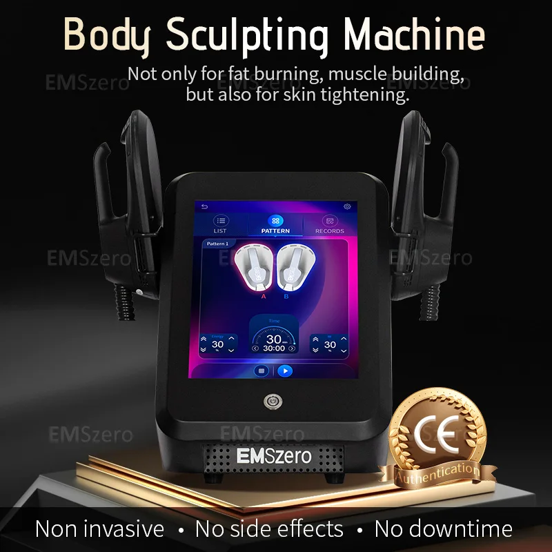 EMSzero Weight Loss Sculpting BodyMuscle Slimming Machine 6500W with 4 Handles EMS Electromagnetic Stimulate Muscle Fat Burning