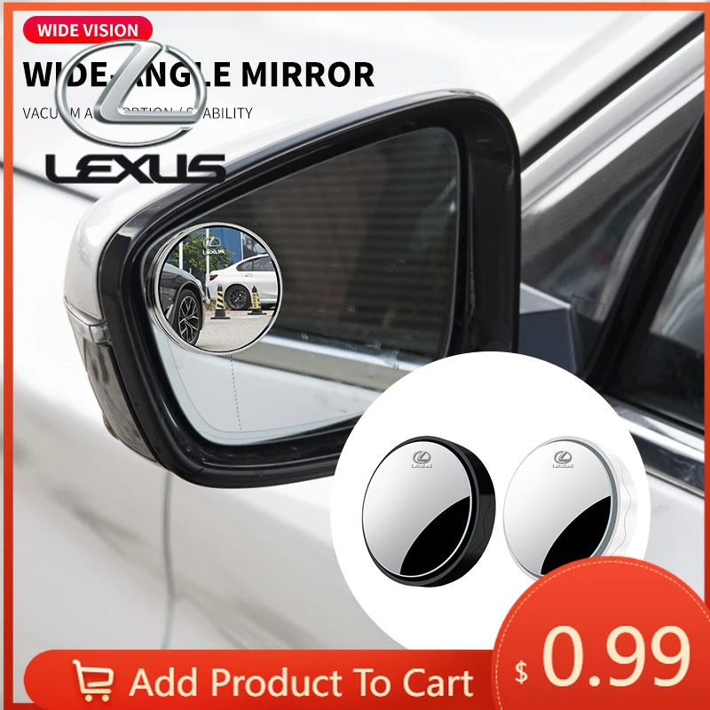 

Interior Stickers New 2 Pcs Car Suction Cup Mount Auxiliary Rearview Mirror For Lexus F SPORT IS250 IS200 CT200h GS300 LS430 RX4