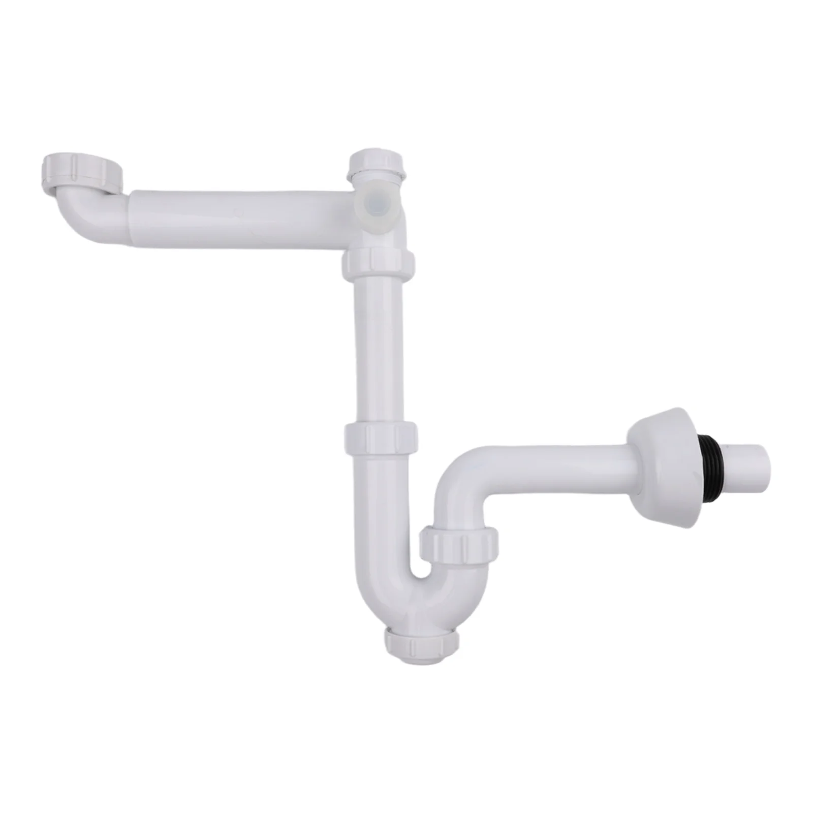 U Bend Drain Trap Assembly with 32mm Stainless Steel Pipe and PP PVC Cover for Washbasin Drain Connection and Cleaning