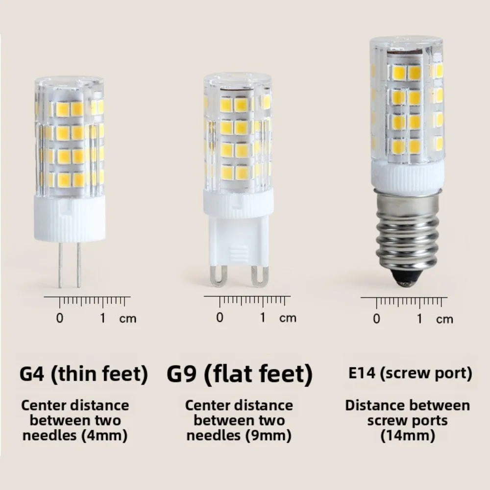 G9/G4 LED Bulb High Brightness Energy-Saving Flicker-Free 220V Ceramic Corn High-Voltage Durable Light Source Pin Base