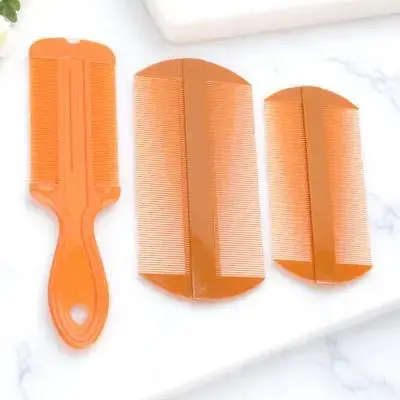 

3pcs Double Sided Comb Fine Tooth Nit Removal Tool Hair Scalp Massaging Comb Dense Teeth Portable Design