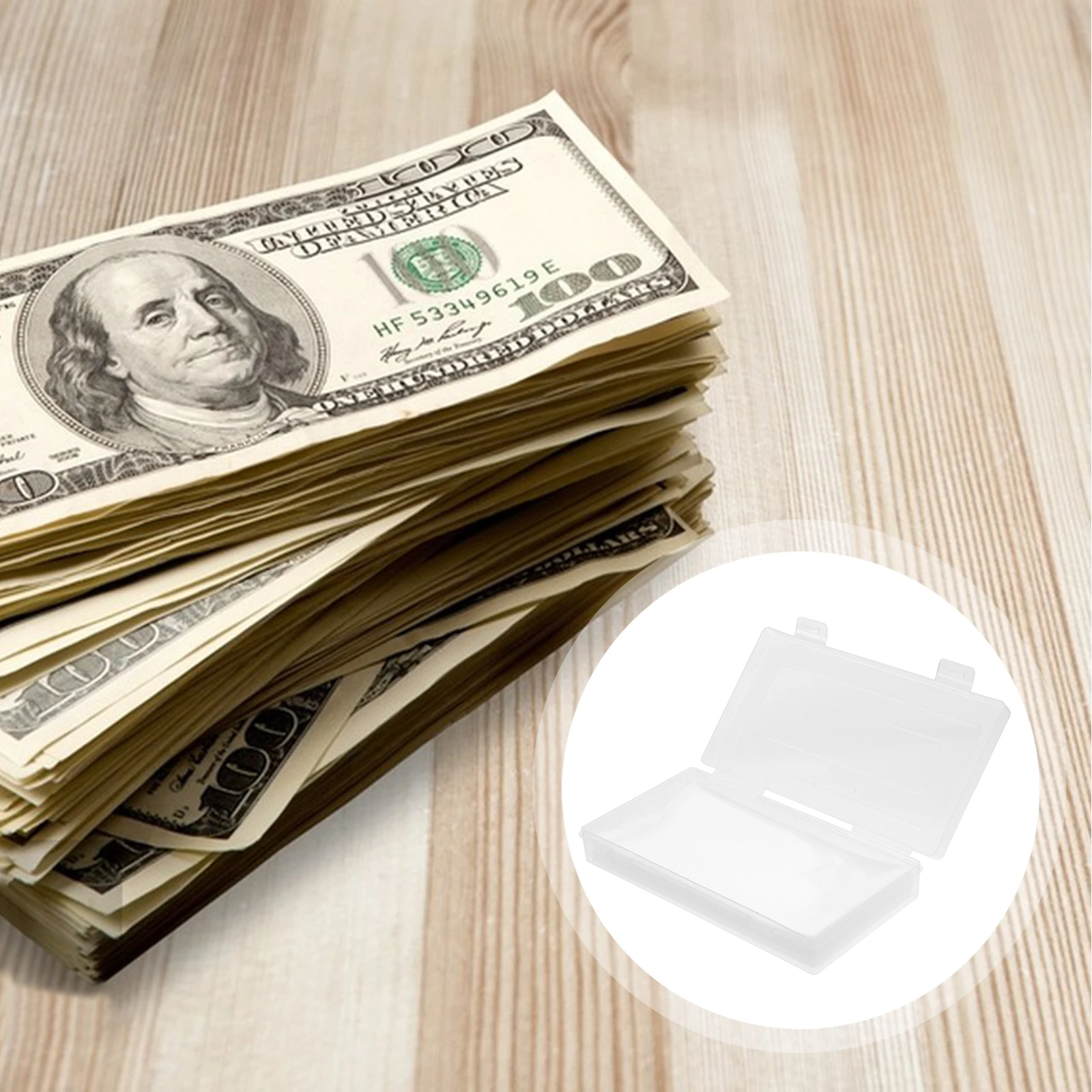 1 set Practical Currency Pocket Holder Large Space Banknotes Stamps Medallions Badges Collection Anti-Wear Material Clear Design