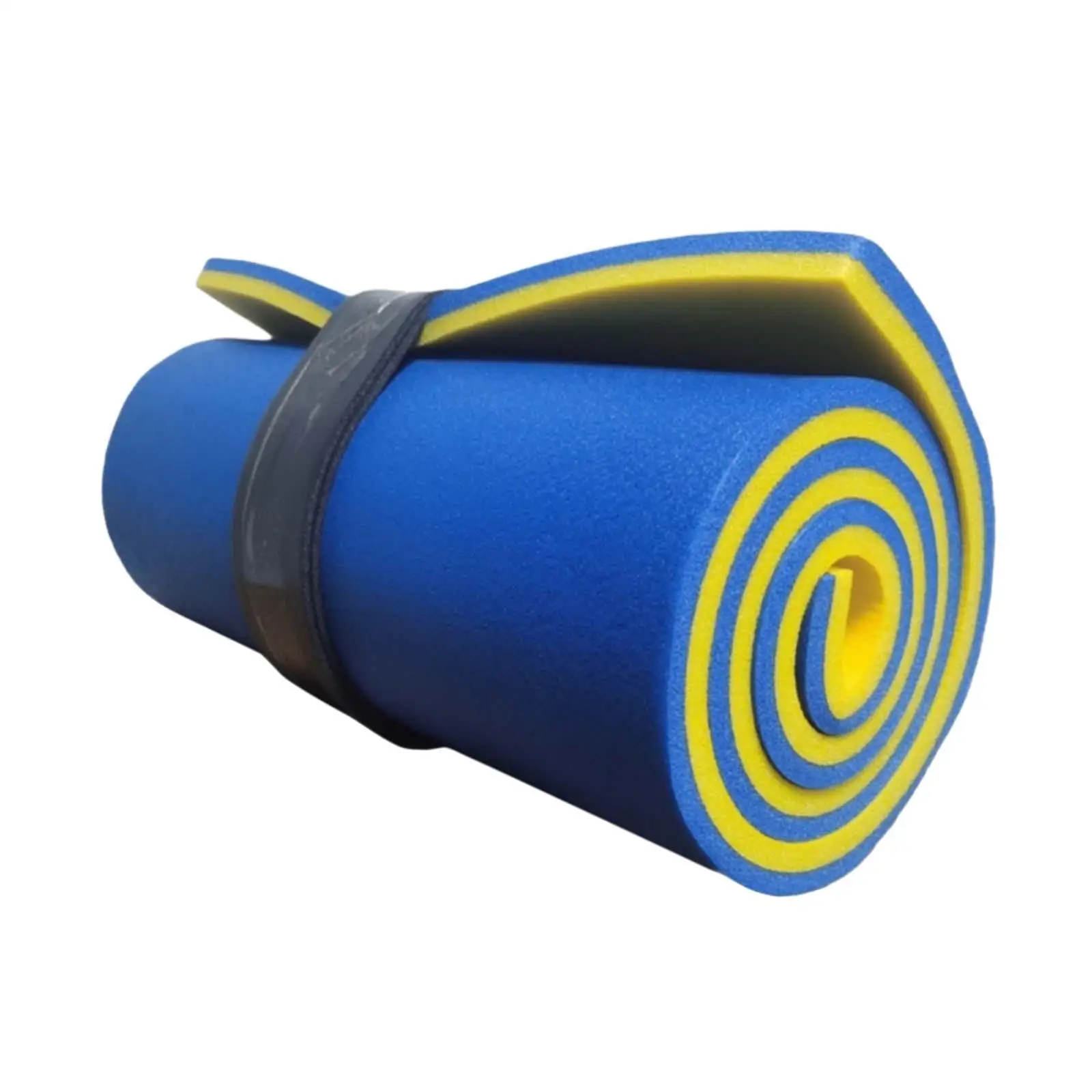 180x55cm Water Float Mat Floating Pad Puncture Resistant Soft Pool Lounger for Sunbathing Relaxing Yellow and Blue Lightweight