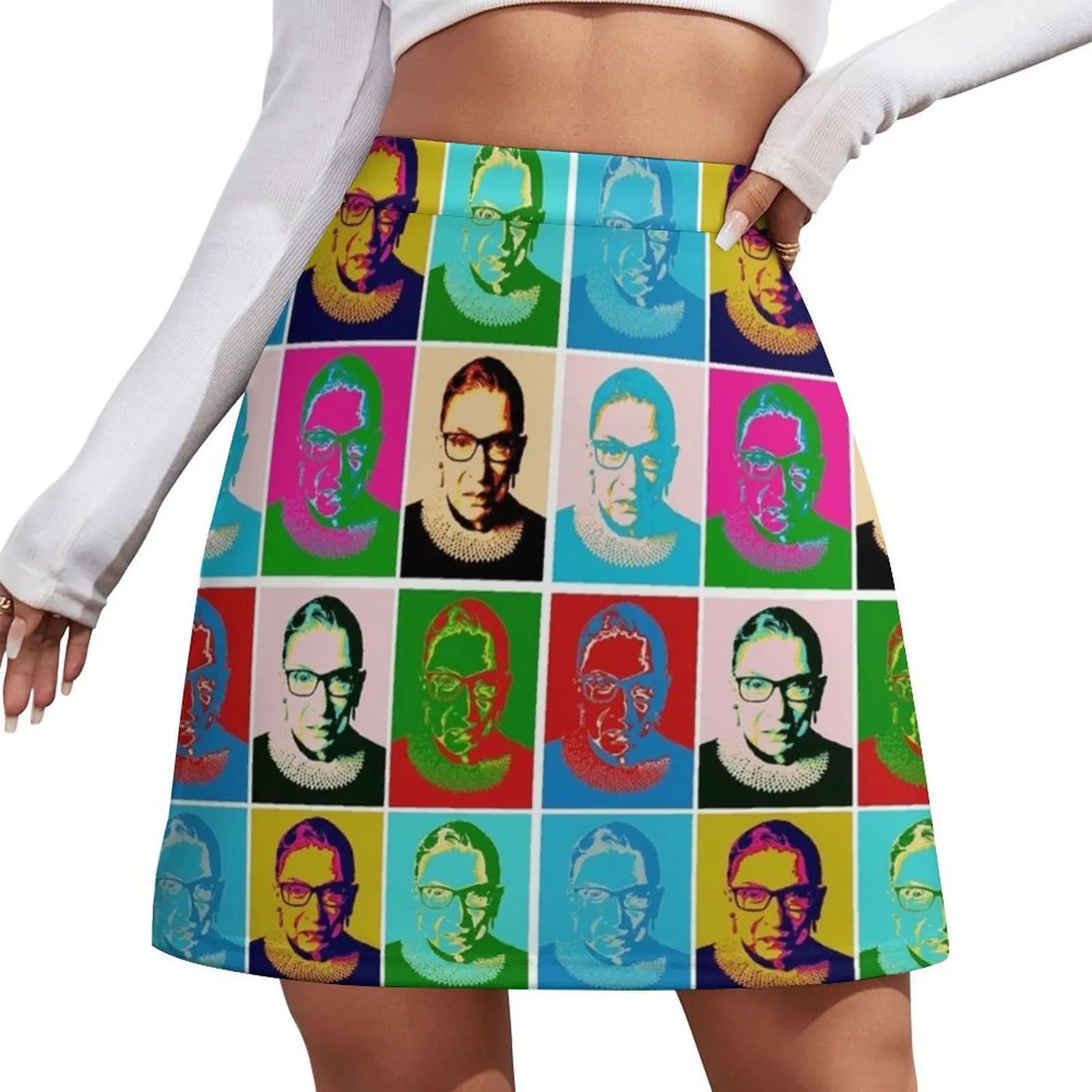I Dissent - RBG - Diva Mini Skirt, roupa feminina de verão 2026, minissaias curtas sensuais, saia feminina chique e elegante, estilo fairy core