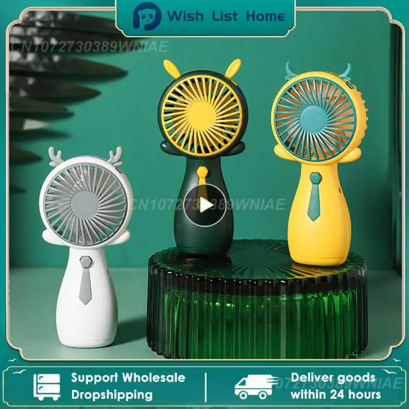 Cartoon Fan Handheld Oplaadbaar Voor Student Desktop Draagbare Ventilator Draagbare Hoge Kwaliteit Mini Fan Kleine Zak Fan Zomer