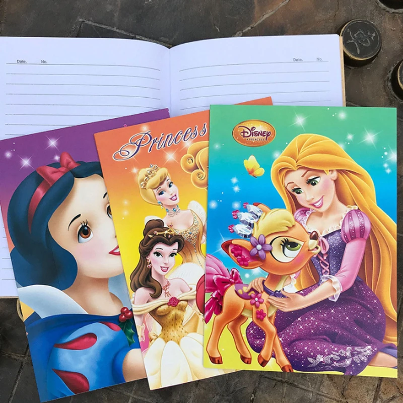 Disney Snow White Diary Horizontal Line Notebook Notepad Single Line High-Value Notebook Cute Office School Supplies Gift