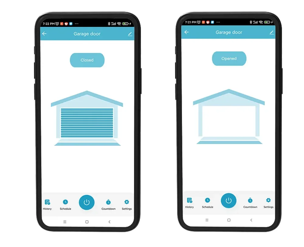 Slimme WiFi-garagedeuropener met afstandsbediening voor mobiele telefoons Ondersteuning Alexa Google Home Geen gateway vereist Tuya Smart Life APP