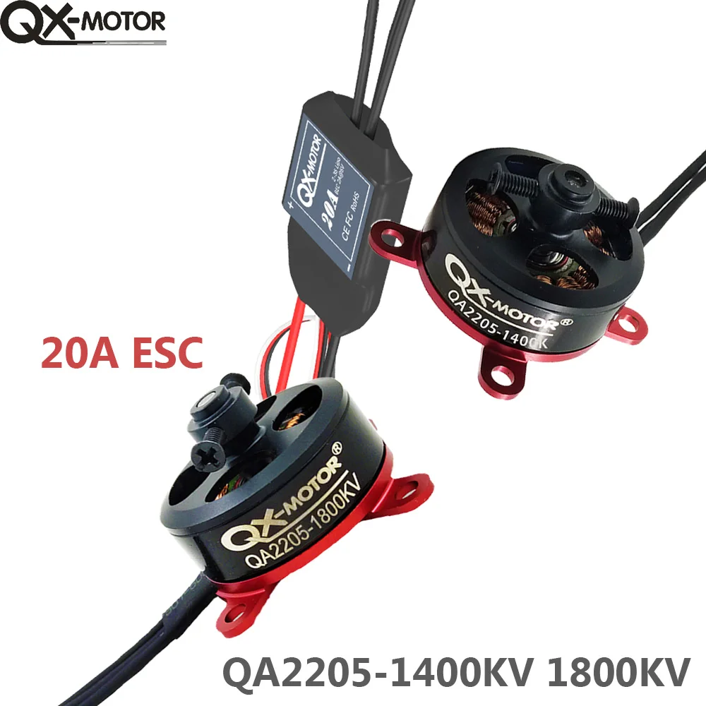 QX-Motor QA2205 Series 1400KV 1800KV Brushless Motor With 20A ESC For F3P RC Fixed-wing Airplane