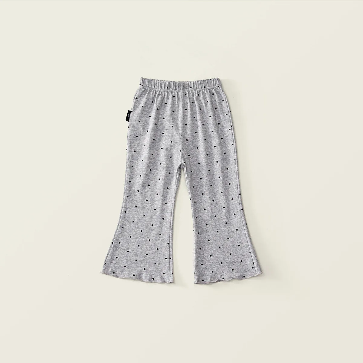 

Girls' Polka Dot Slim Fit Bell Bottom Pants 2025 Autumn New for Small and Medium-sized Children Fashionable Solid Color Pants