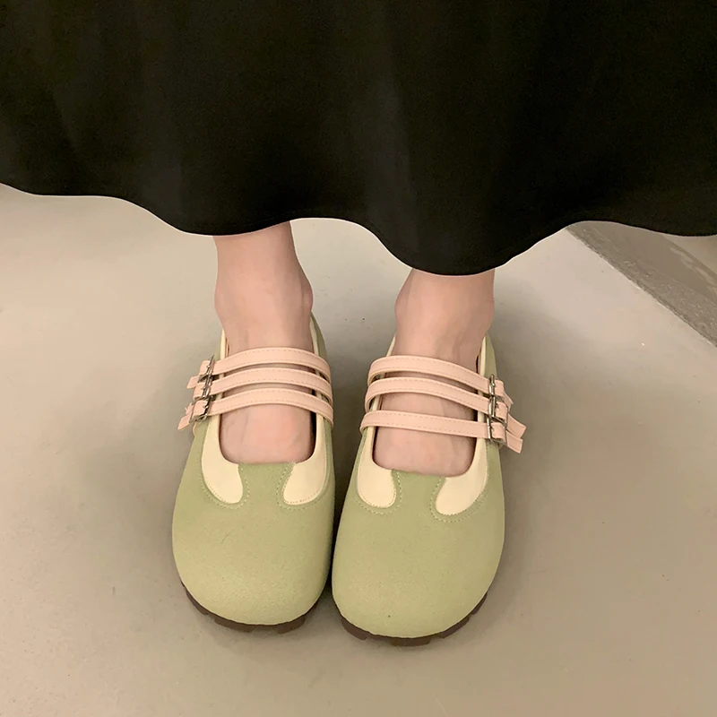 2024 New Women Mary Jane Shoes Fashion Ladies Shallow Soft Sole Non Slip Shoes Women's Comfort Walk Flats Female Shoes Soft Sole