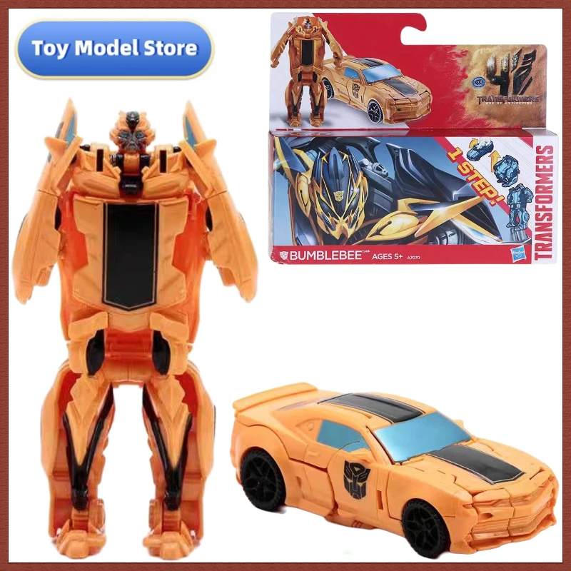 In Stock Movie 4 AOE One Step Transformation Bumblebee Action Figures Robot Collectible Figures Model Kid Car Toys Gifts