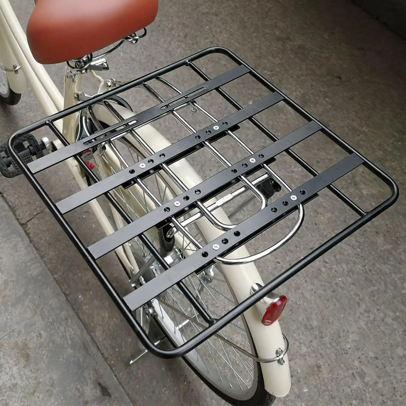 Portaequipajes Trasero de Hierro para Bicicleta, Soporte de Sillín de Liberación Rápida, Resistente, para Cicloturismo y Transporte de Carga