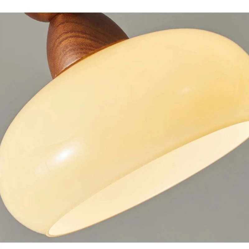 French Retro Creative LED Pendant Light Suitable for Bedside Bedroom Study Attic Indoor Home Lighting Design Glossy