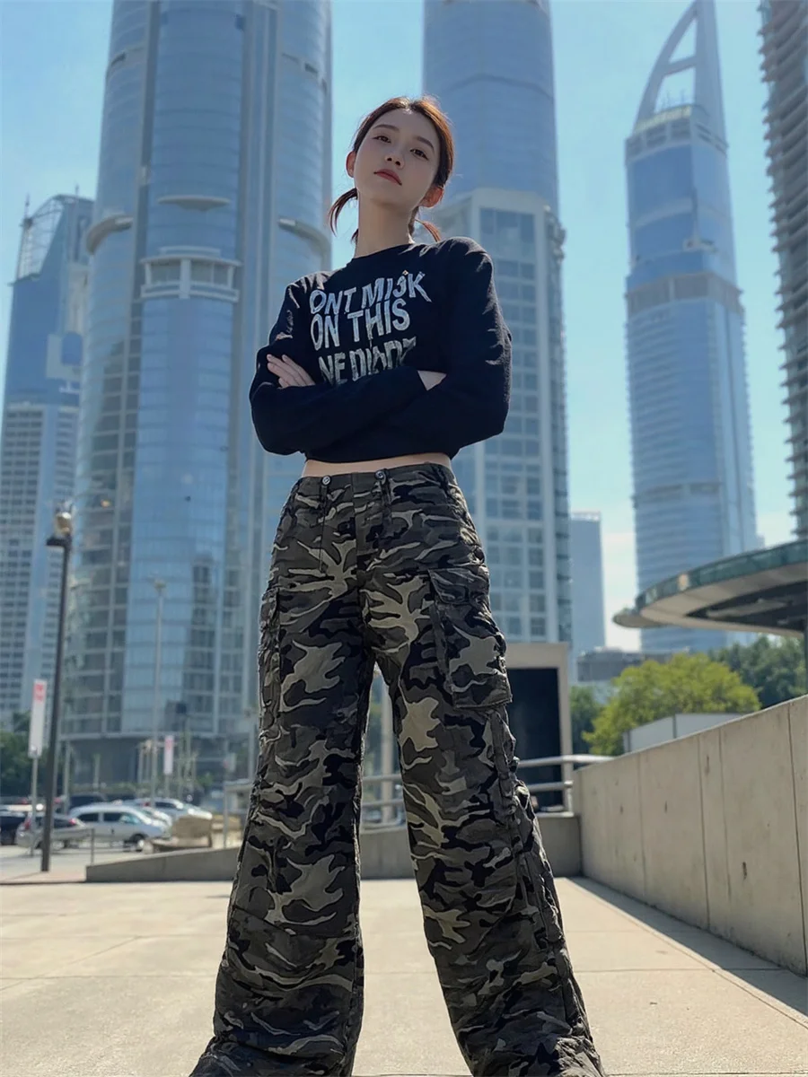 

Женские брюки с карманами, прямые джинсовые джинсы, женские ретро винтажные эластичные облегающие брюки в форме колокольчика, синие стираные