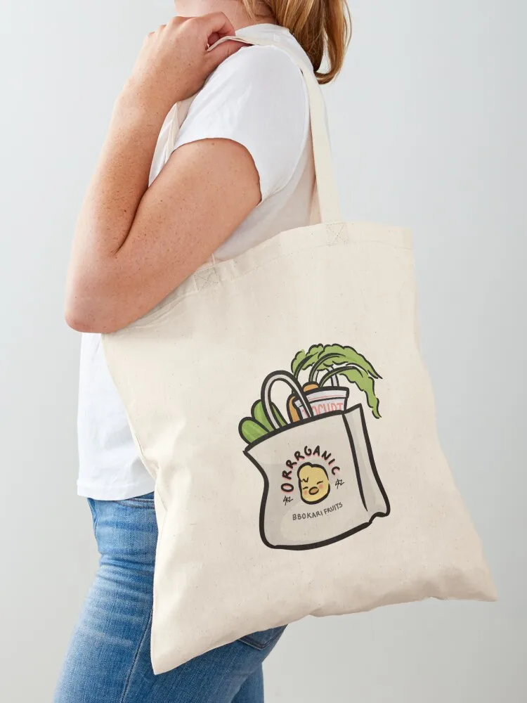 Bbokari Fruits Tote Bag Women bags Large bags for women tote bags aesthetic supermarket folding bag