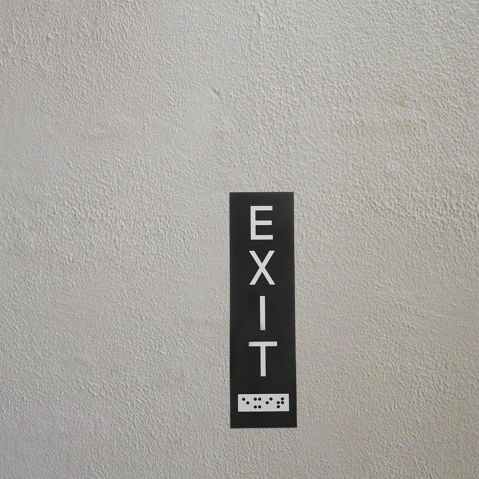 

Braille Exit Signage 18x5cm Self Adhesive Safety Signs for Corridor Public Places Fire Evacuation Stickers Acrylic