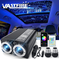 New Twinkle RGBW Meteor Ceiling Car Roof Shooting Star Light Fiber Optic Light Starry Sky Lamp Music Remote Control For Car Home