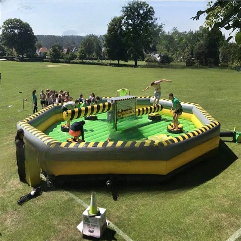 competition rotating rod combination trampoline outdoor team competition inflatable trampoline rotating jumping rod