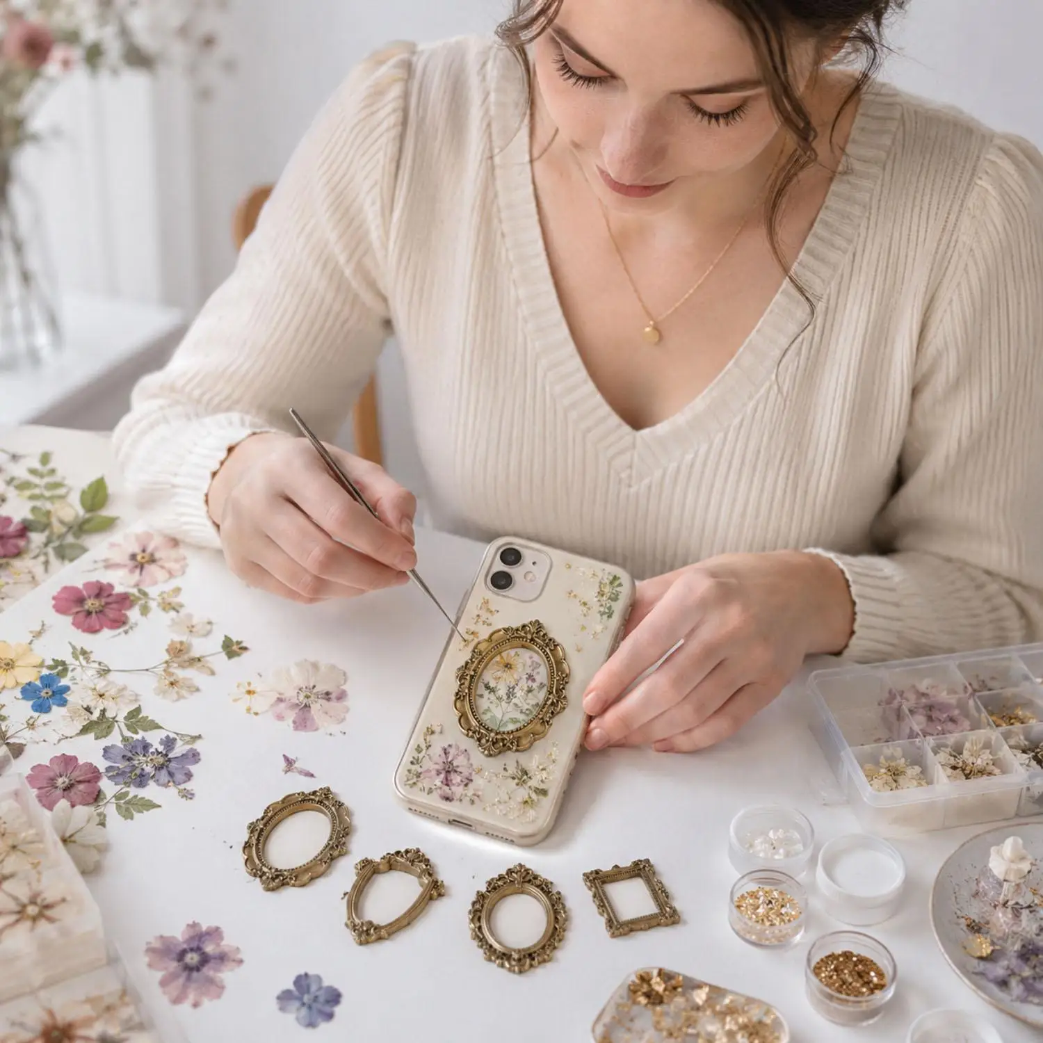 Vintage Mini Resin Picture Frames for DIY Craft