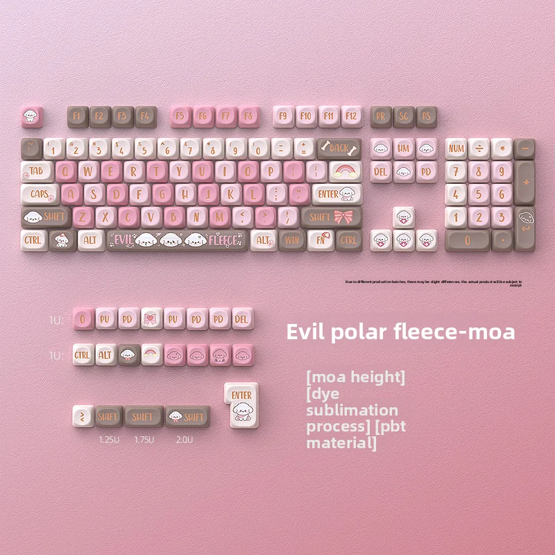 

Флисовые колпачки Evil Sherpa — набор ключей MOA Sublimation 131, для настройки механической клавиатуры