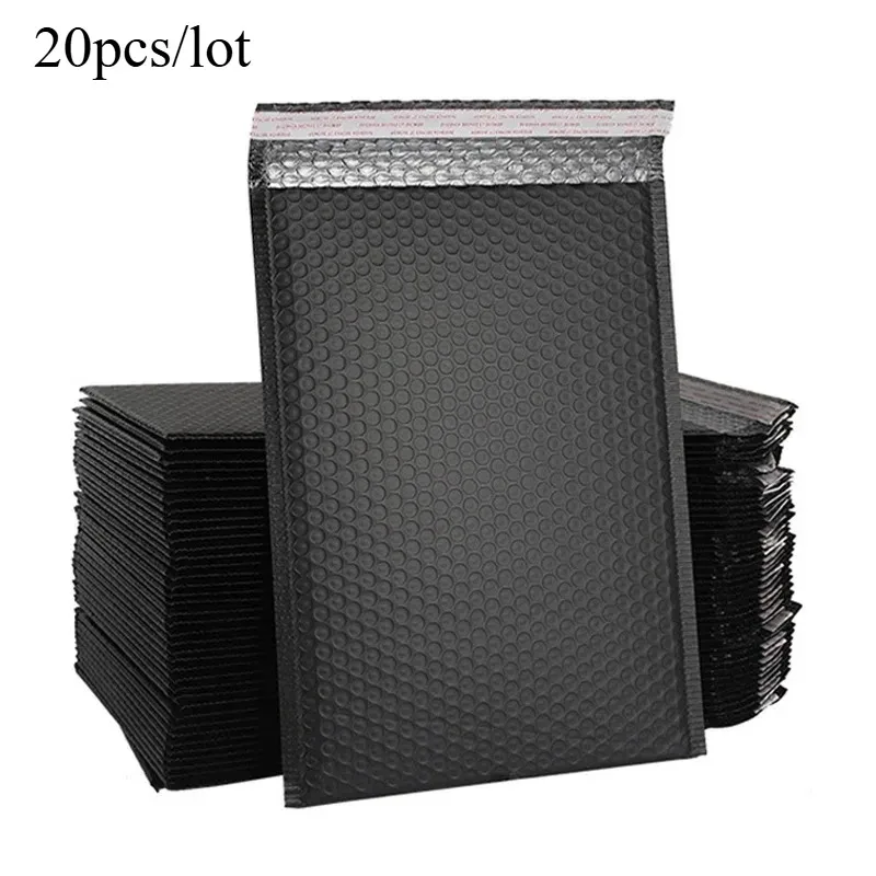 20 Pcs Black Bubble Packaging Envelope Mailing Envelopes Mailer Poly Green Envelope for Shipping Self Seal Bubble Bag Padding image 6