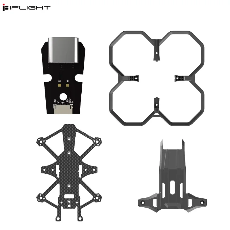 Parti di ricambio per telaio FPV iFlight Defender 20 Lite per scheda adattatore USB/baldacchino/protezione puntello/piastra inferiore