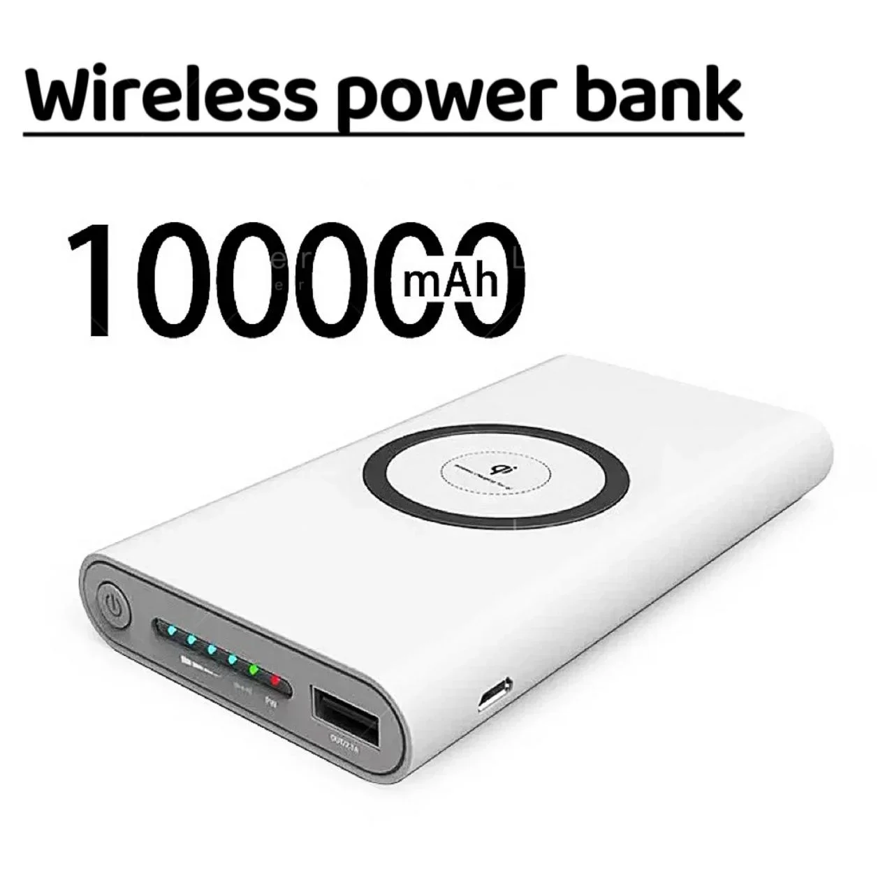 Wireless Portable Power Bank, 2 x External Battery Chargers, iPhone & Android, 200000mAh, New, 2024