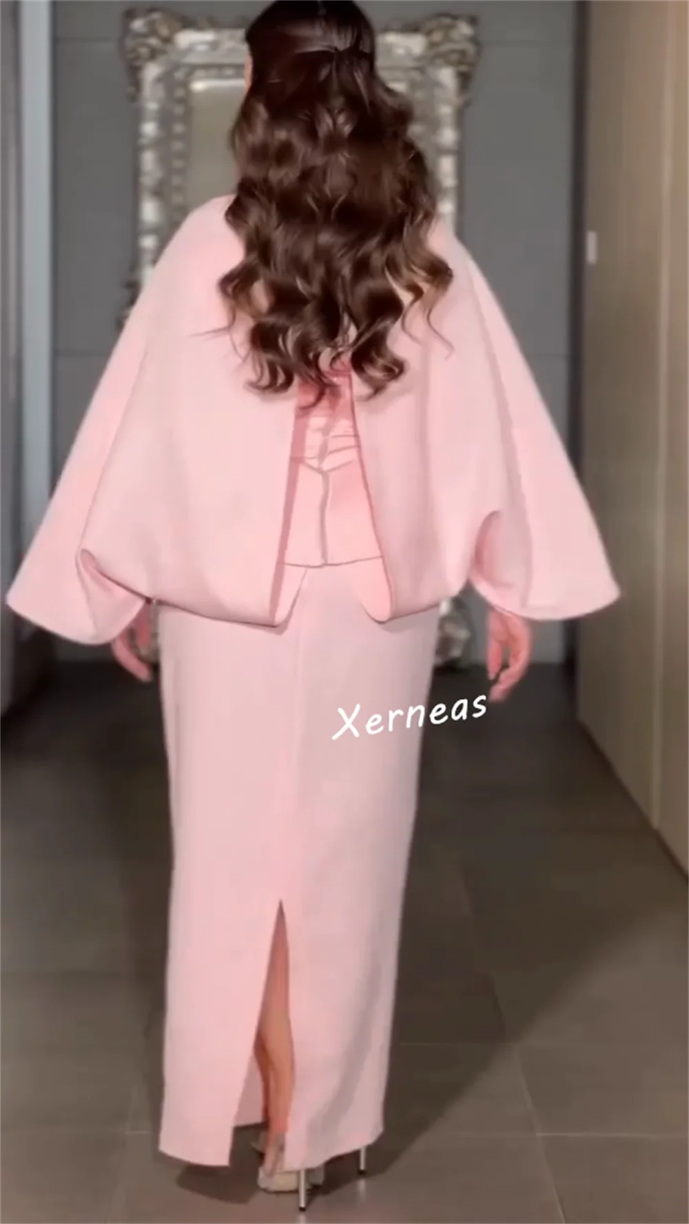 Sukienki midi proste z cekinami na zamówienie, szyte na miarę, eleganckie sukienki wieczorowe damskie na specjalne okazje, z szalem, na imprezę, ślub, błyszczące.