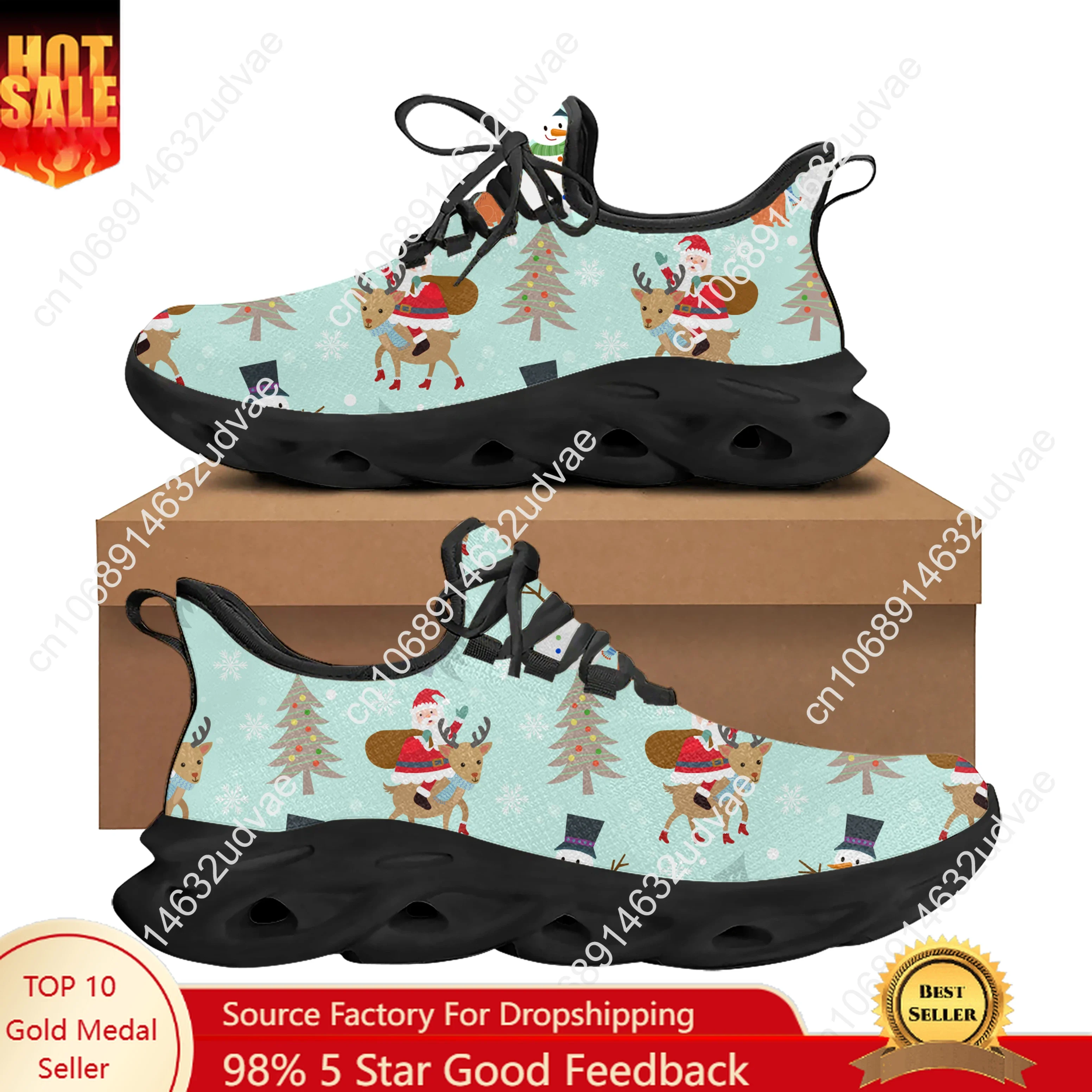 

Christmas Flats Sneakers Mens Womens Teenager Sports Running Shoes High Quality Cowboy Custom Lace Up Mesh Footwear