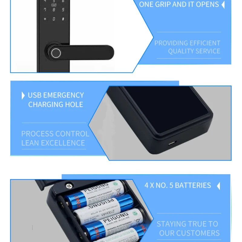 Imagem -06 - Eletrônico Smart Door Lock Versão Home Digital Smart Lock Desbloqueio Remoto Smart Card Impressão Digital sem Chave Silent Door Lock