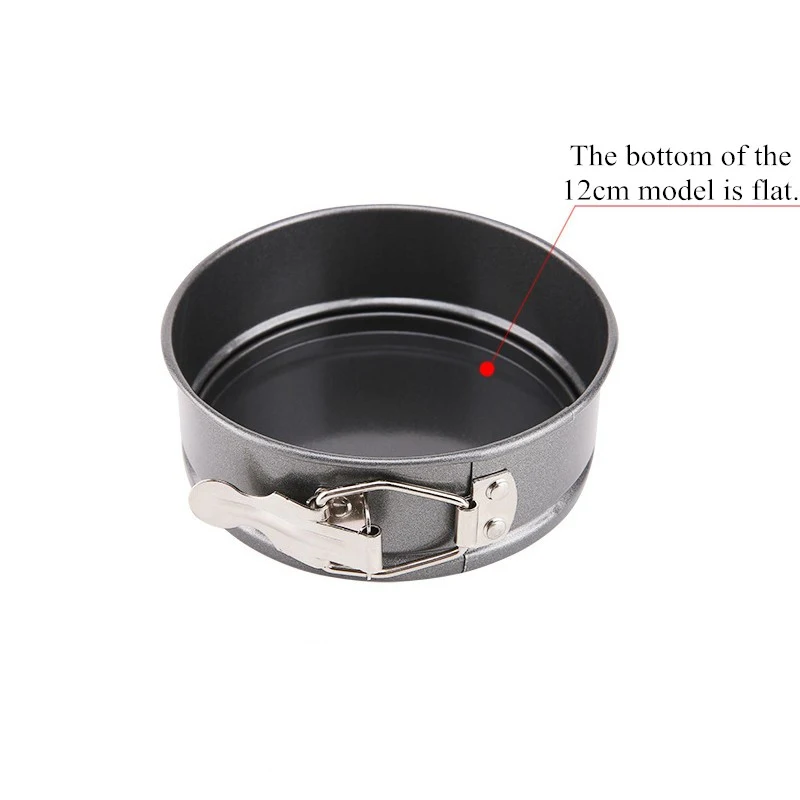 Round Bread Mold Baking Cake Pan with Removable Bottom Buckle Quick-Release Non-Stick Coating 12cm/14cm/16cm/18cm