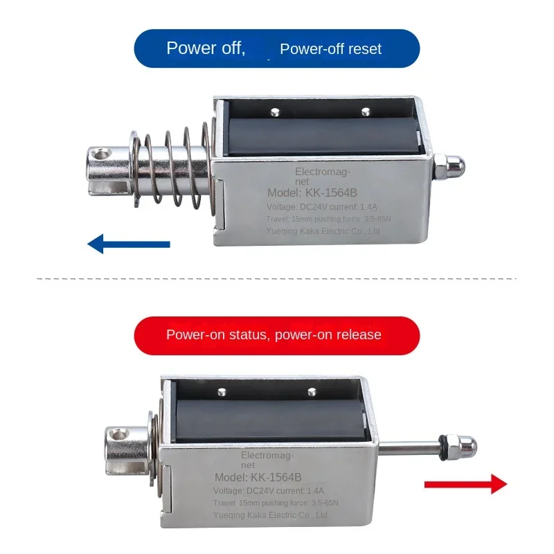 DC12V 24V Through Push Pull Small DC Electromagnet 0520B 0530B 0630B 0730B Strong Pull Switch 5N Stroke Magnet