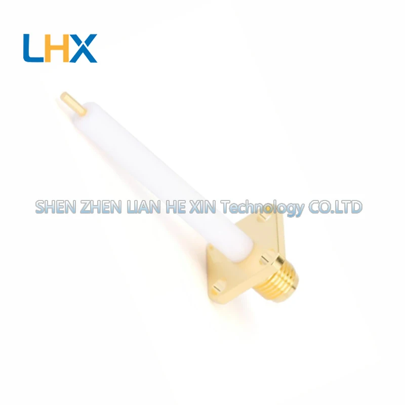 SMA-KFD0191 SMA female four-hole flange dielectric through-wall connector hole distance 8.6mm 18G in stock