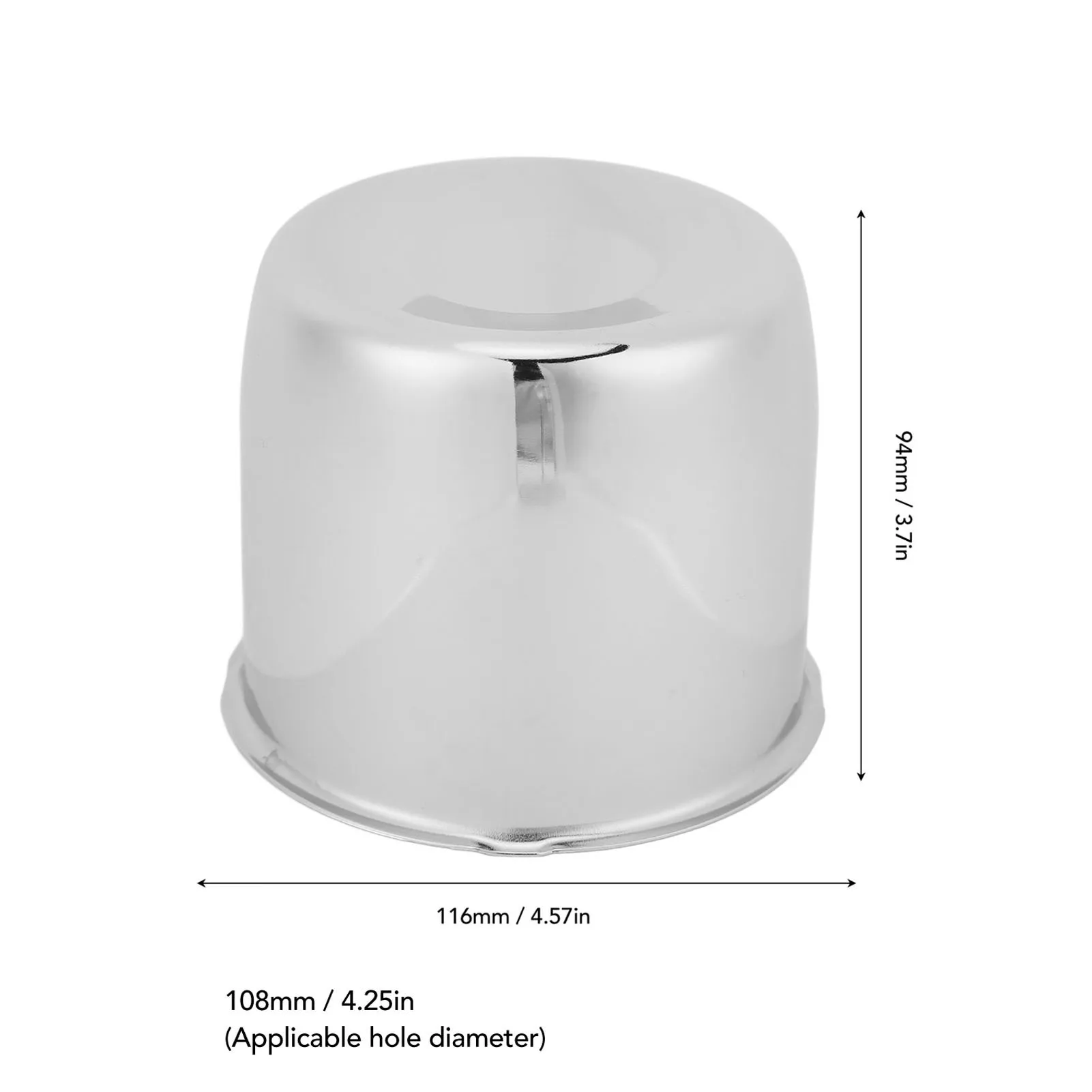 محور العجلة مركز دفع من خلال قبعات مركز العجلة سهلة التركيب نظرة أنيقة 4.25in لشاحنة مقطورة RV SUV عجلات الحافات #5