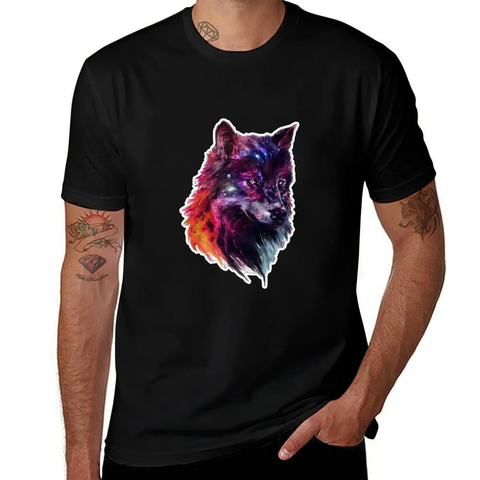 

Wolf aesthetic T-Shirt Luxury man man clothes summer clothes cute tops Men's t shirts