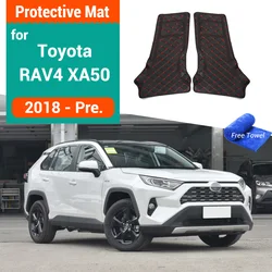 Car B Millde Pillar Mat Pad For Toyota RAV4 XA50 2018 2019 2020 2021 2022 Anti-kick Protective Cushion Case Stickers