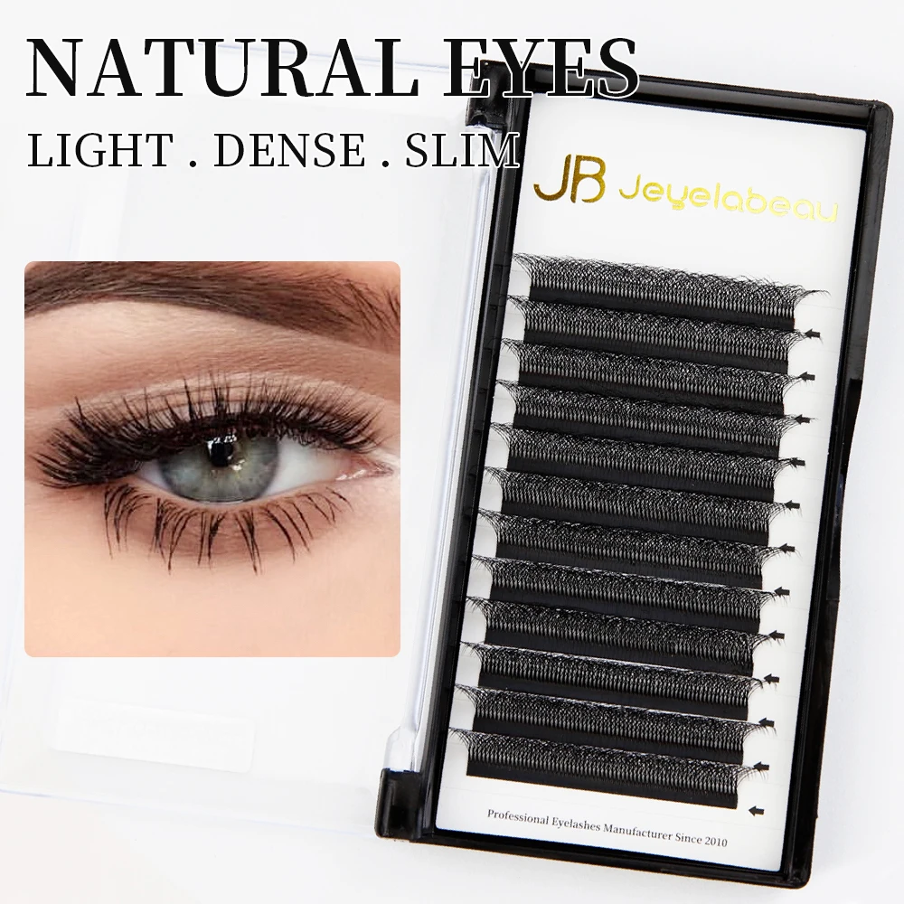 JB Jeyelabeau Real 7DW Auto Bloom Fake Mink Cilios Premade Fans W Shape Faux Lashes hand-woven Eyelashes Extensions Dense Cilia