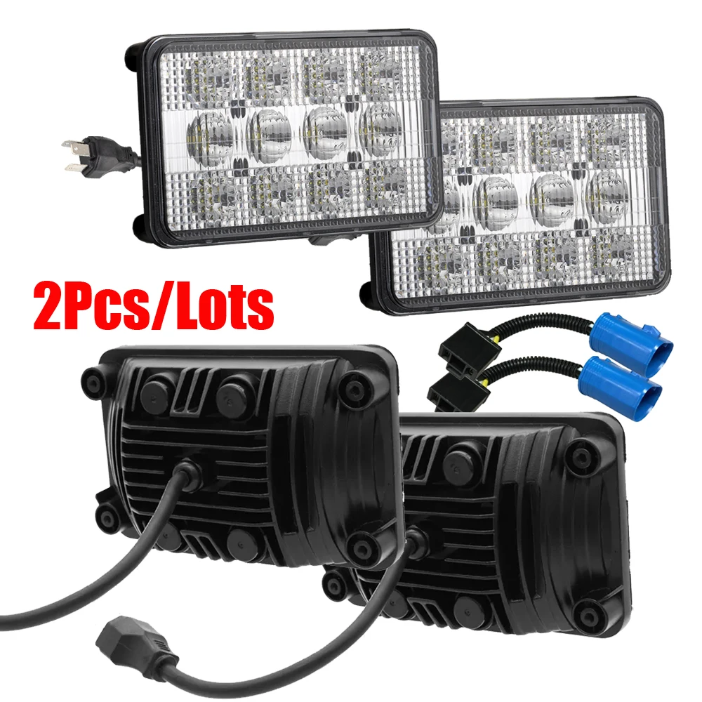 

12V 24V 6x4 60W Led Headlight High Low Beam For Case IH Combines 2366, 2377, 2388, 2577, 2588+ x2Pcs/Lots