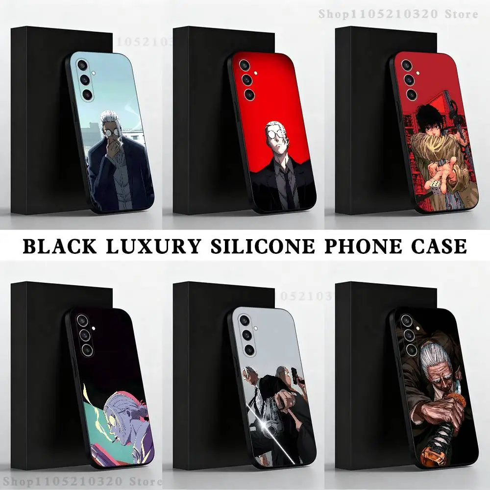 

S-Sakamoto D-Days cartoon Phone Case For Samsung S 25,24,23,22,30,21,10,9,Ultra,Plus,Lite,FE,4,5 G Black Soft Case