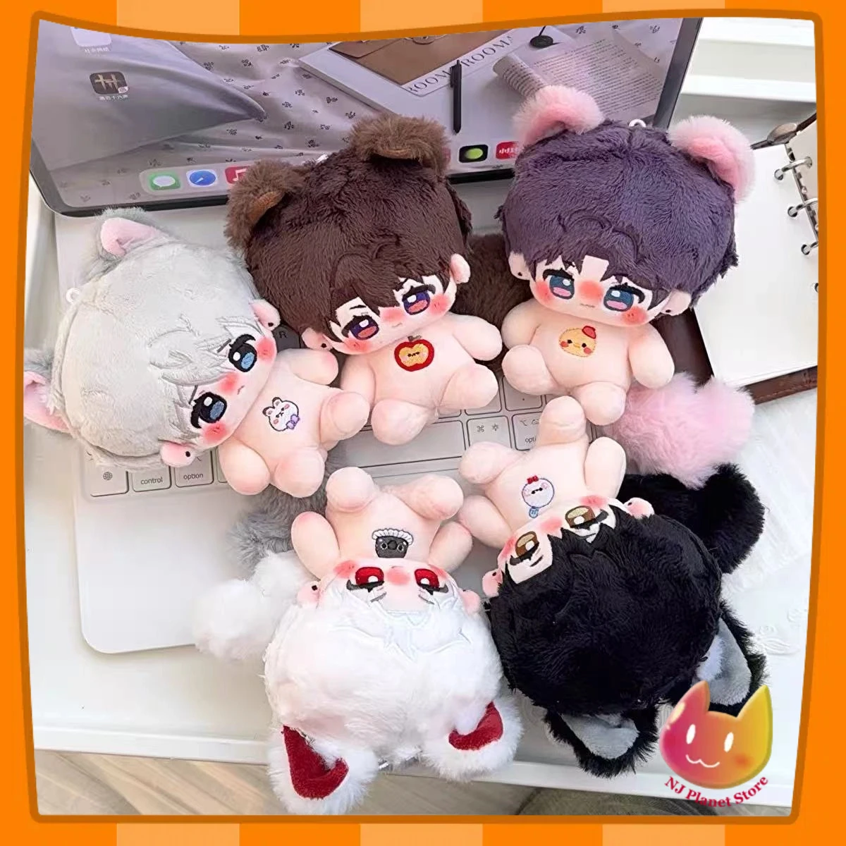 

10cm Love and Deepspace Game Mini with Skeleton Doll Sylus New Body Dress-up Cotton Doll Toys for Kids Stuffed Plush Keychain