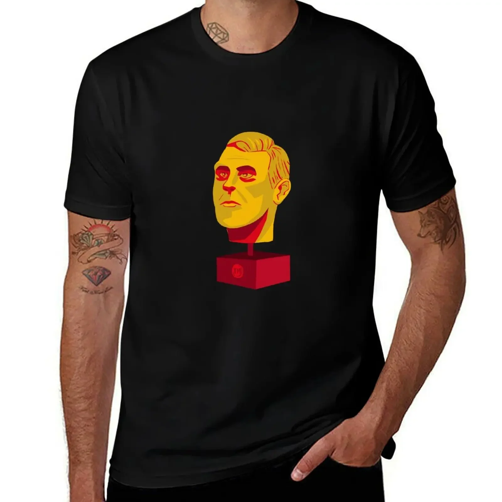 

The Taskmaster's Shiny Golden Head T-Shirt graphic tee shirt blacks vintage t shirt men