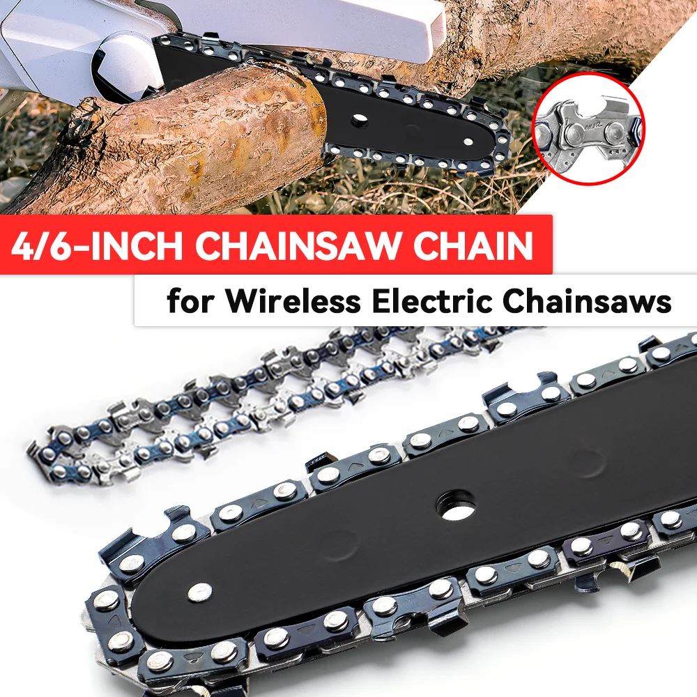4/6 Inch Electric Chainsaw Guide Plate Set, Portable Garden Saw Parts, Electric Chain Saw Guide Replacement, for Mini Chainsaw