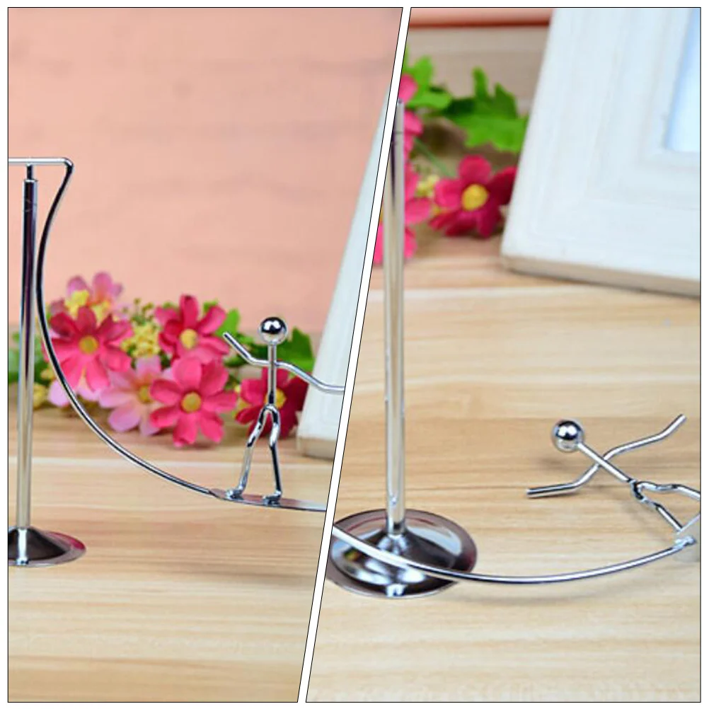 Toys Desktop Decoration Ornaments Newtons Balance Ball Swing Iron Silver Swinging