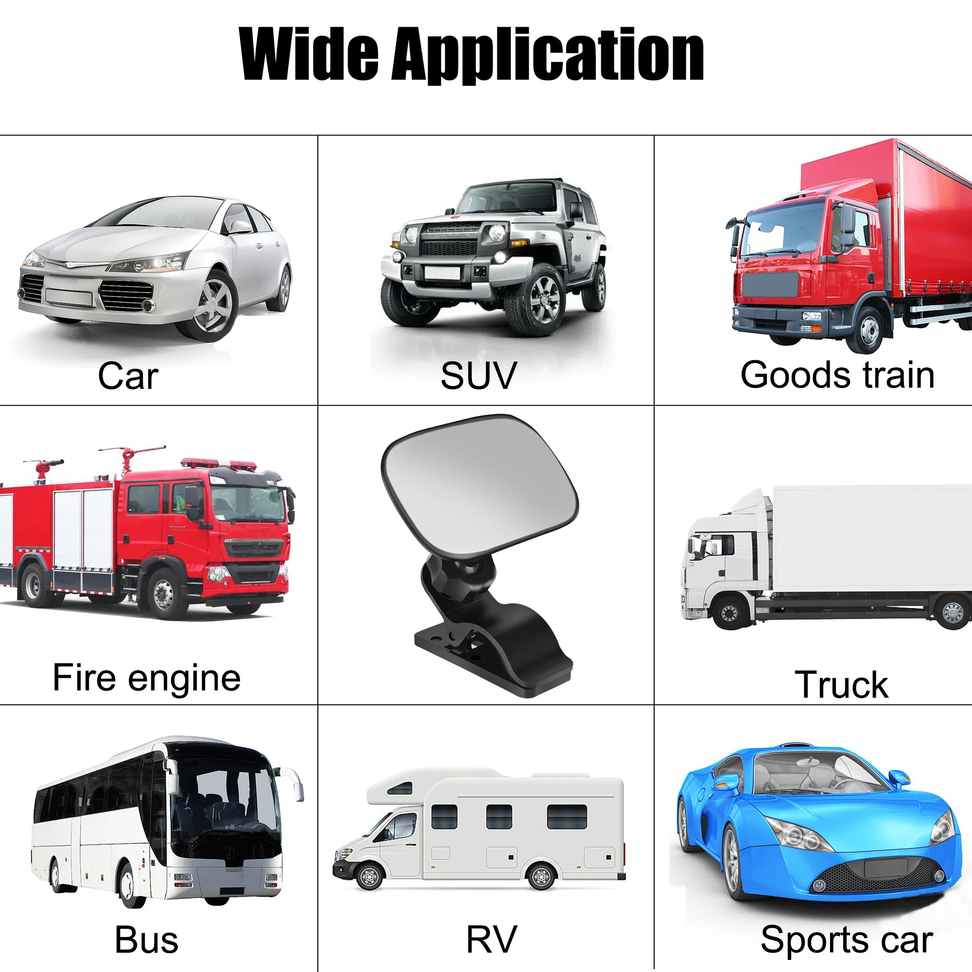 Car Back Seat Baby Kids View Mirror Adjustable 2 in 1 Auto Ornament Universal Mini Safety Monitor 360 Rotation